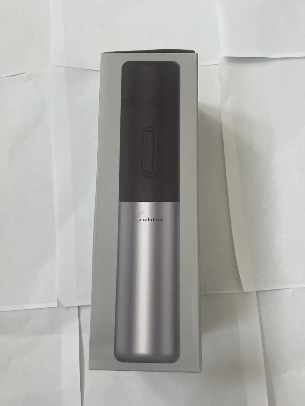 Rabbit Electric Corkscrew Foil Cutter R1-17910 New in Box Silver Black